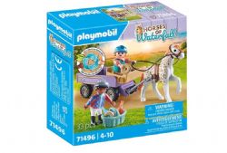 PLAYMOBIL HORSES OF WATERFALL - ENFANTS AVEC CALÈCHE ET PONEY #71496 (0624)